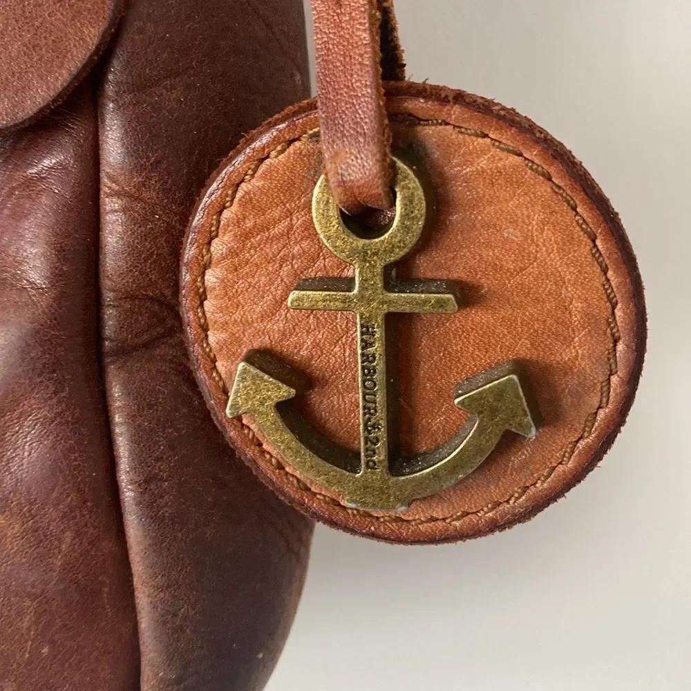 Harbour 2nd: Brown Leather Crossbody Mailer Bag Adjustable Strap Coastal
